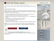 Tablet Screenshot of edgarfilingagent.com